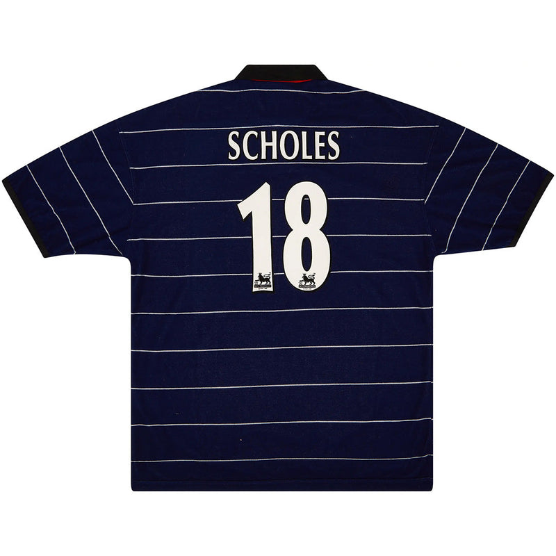 SCHOLES #18 Manchester United Retro Visitante 1999/00