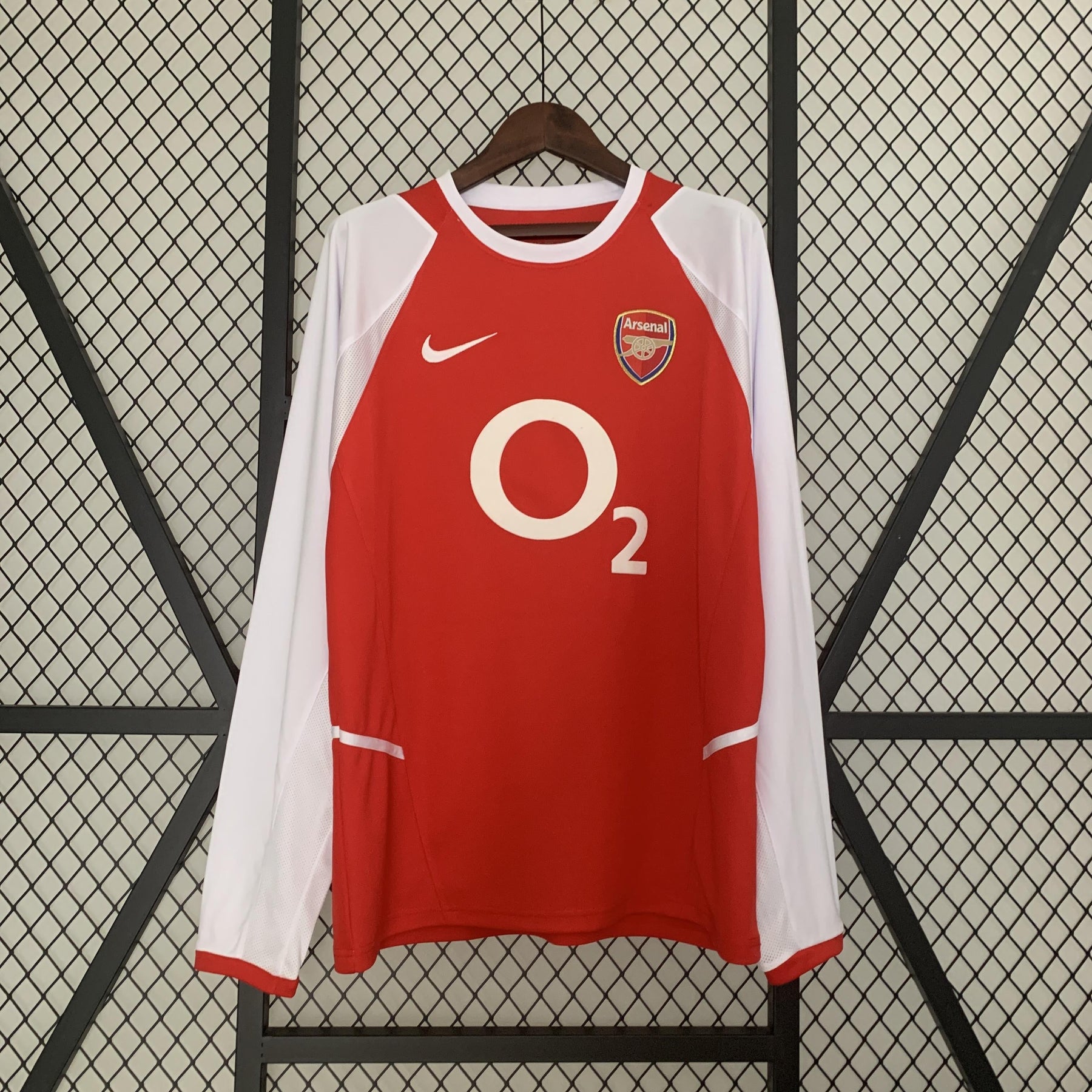 Camiseta Retro Arsenal local 2002/04 - Manga Larga