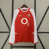 Camiseta Retro Arsenal local 2002/04 - Manga Larga