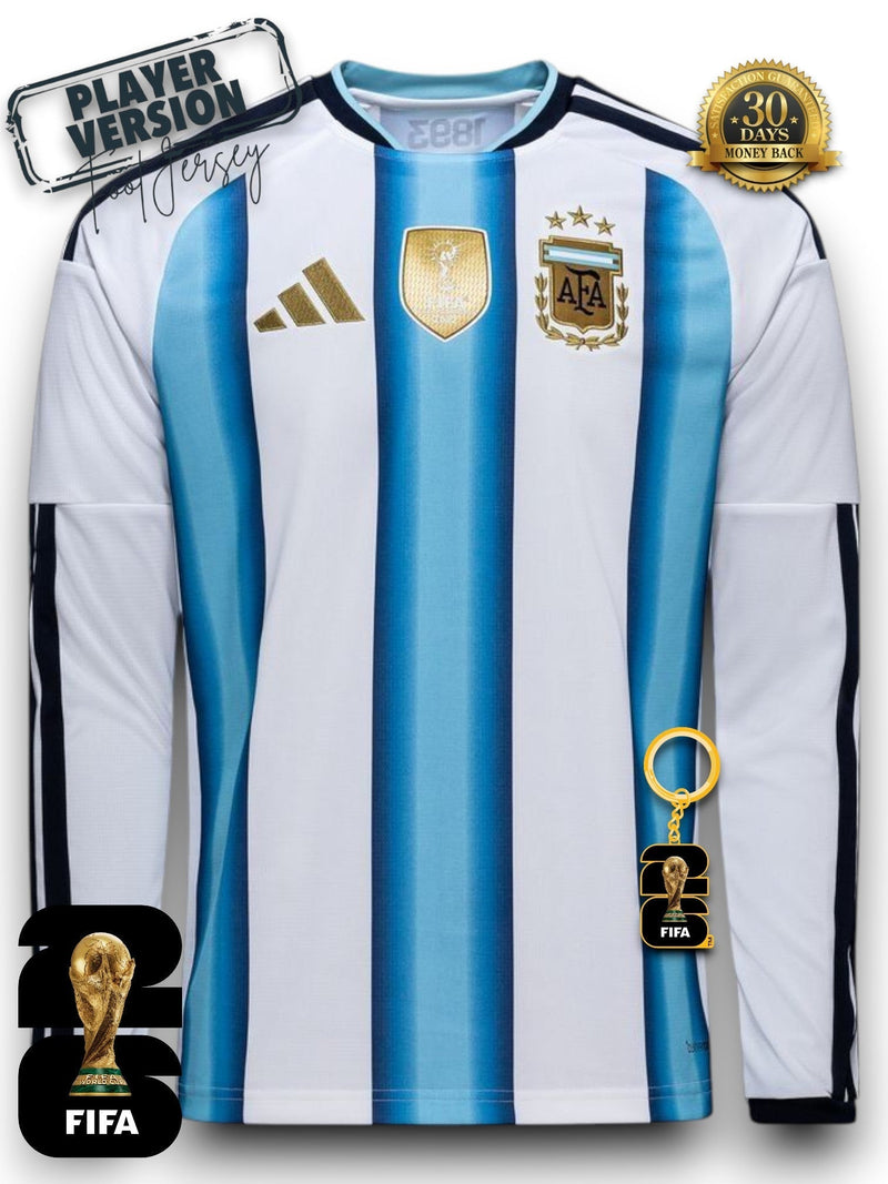 Camiseta Versión Jugador Argentina Mundial 2026 - Manga Larga