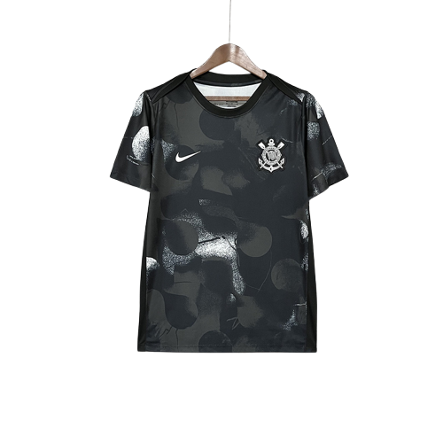 Camiseta Prepartido Corinthians 25/26 - Negro - Versión Fan