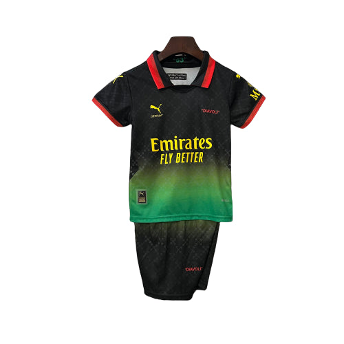 AC Milan Edición Especial 25/26 - Negro - Kit de Niño