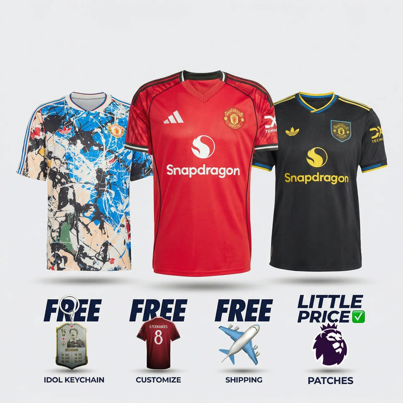 COMBO Manchester United 25/26 - Local, Visitante y Especial
