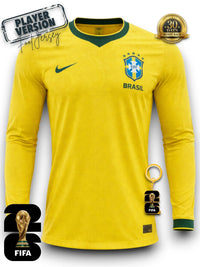 Brazil World Cup 2026 Jersey Player Version - Long Sleeve