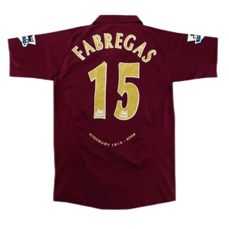 CESC FÀBREGAS #15 Camiseta Retro del Arsenal Local 2005/06