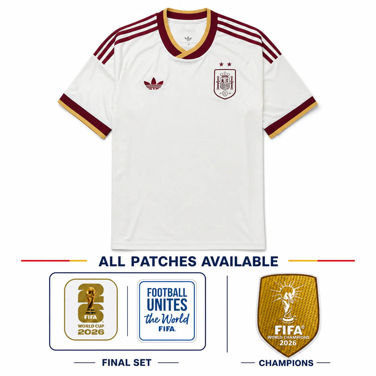 Spain WC 2026 Champion Away Fan Version - 2 Stars Winner ⭐⭐