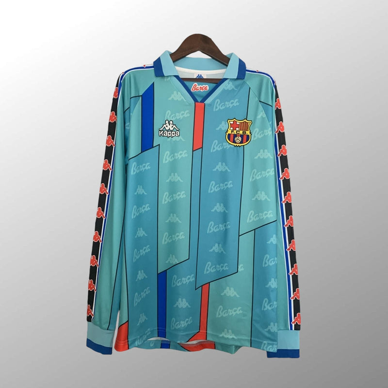 Camiseta Retro de Visitante del Barcelona 1996/1997 - Manga Larga