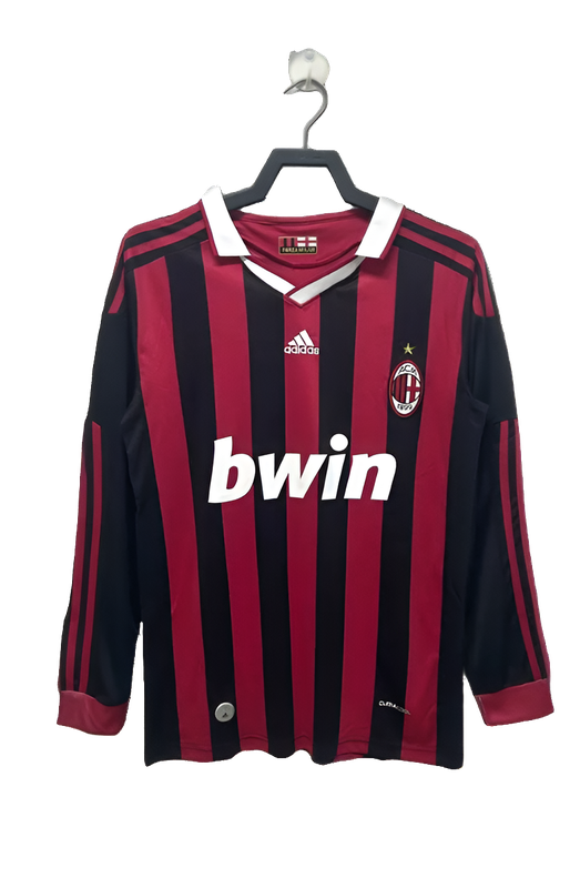 AC Milan 09/10 I Camiseta Local - Versión Retro Manga Larga
