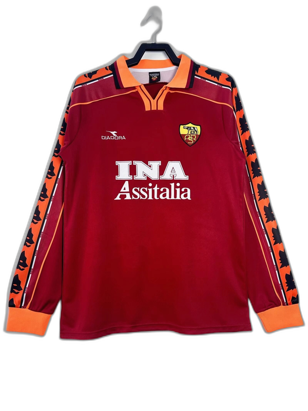 AS Roma 98/99 I Maglia Casa - Versione Retrò a Maniche Lunghe