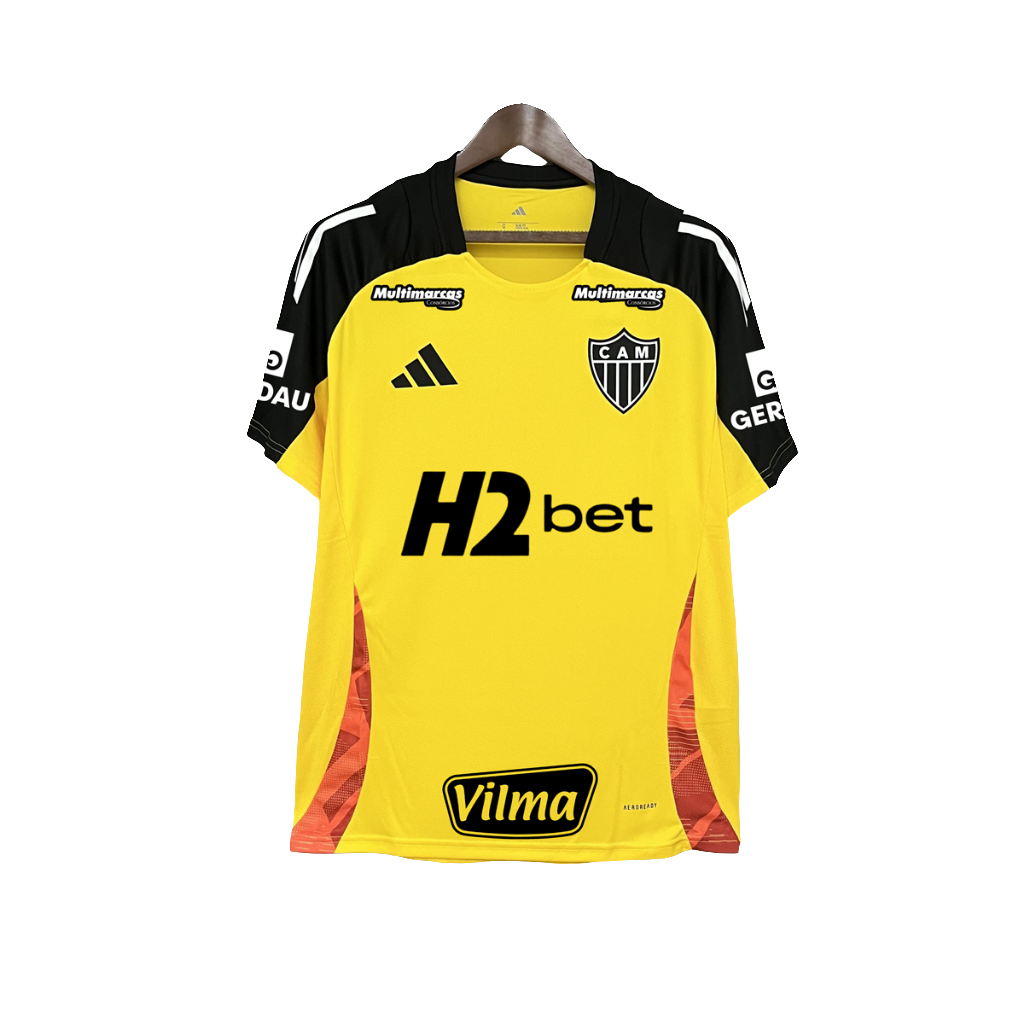 Maglia Allenamento Gialla Atlético Mineiro 25/26 - Tutti gli Sponsor - Versione Fan