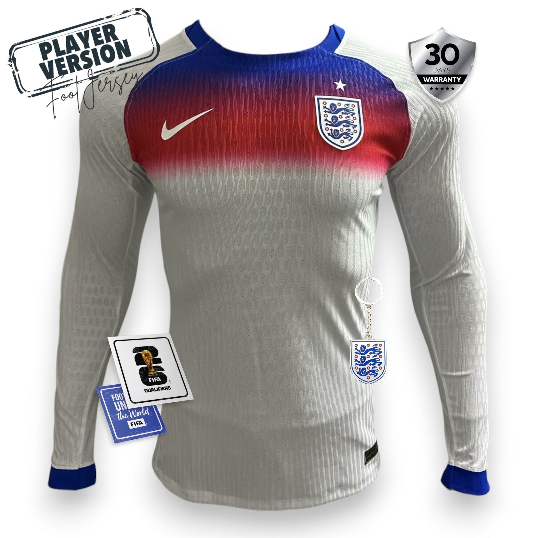 Camiseta de local de jugador de Inglaterra 2025/2026 - Manga larga