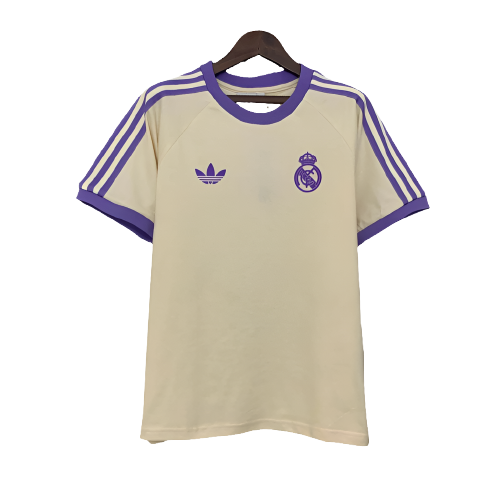 Camiseta Real Madrid 25/26 Edición Casual - Beige - Versión Fan