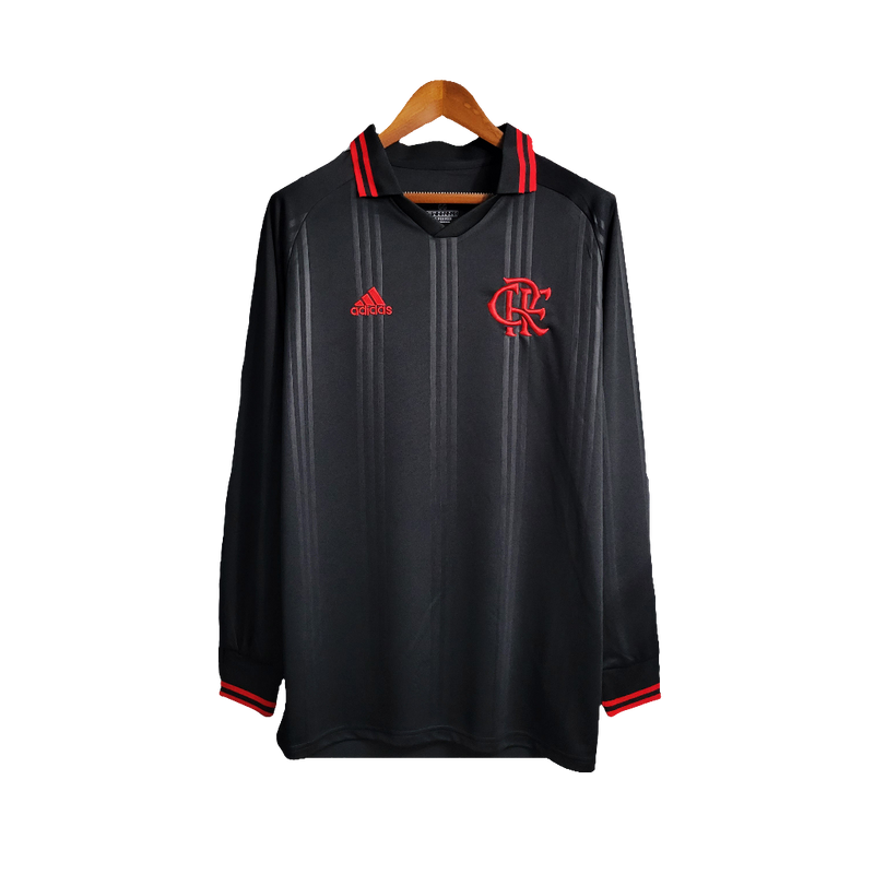 Camiseta Edición Especial Flamengo 19/20 - Negra - Versión Retro Manga Larga