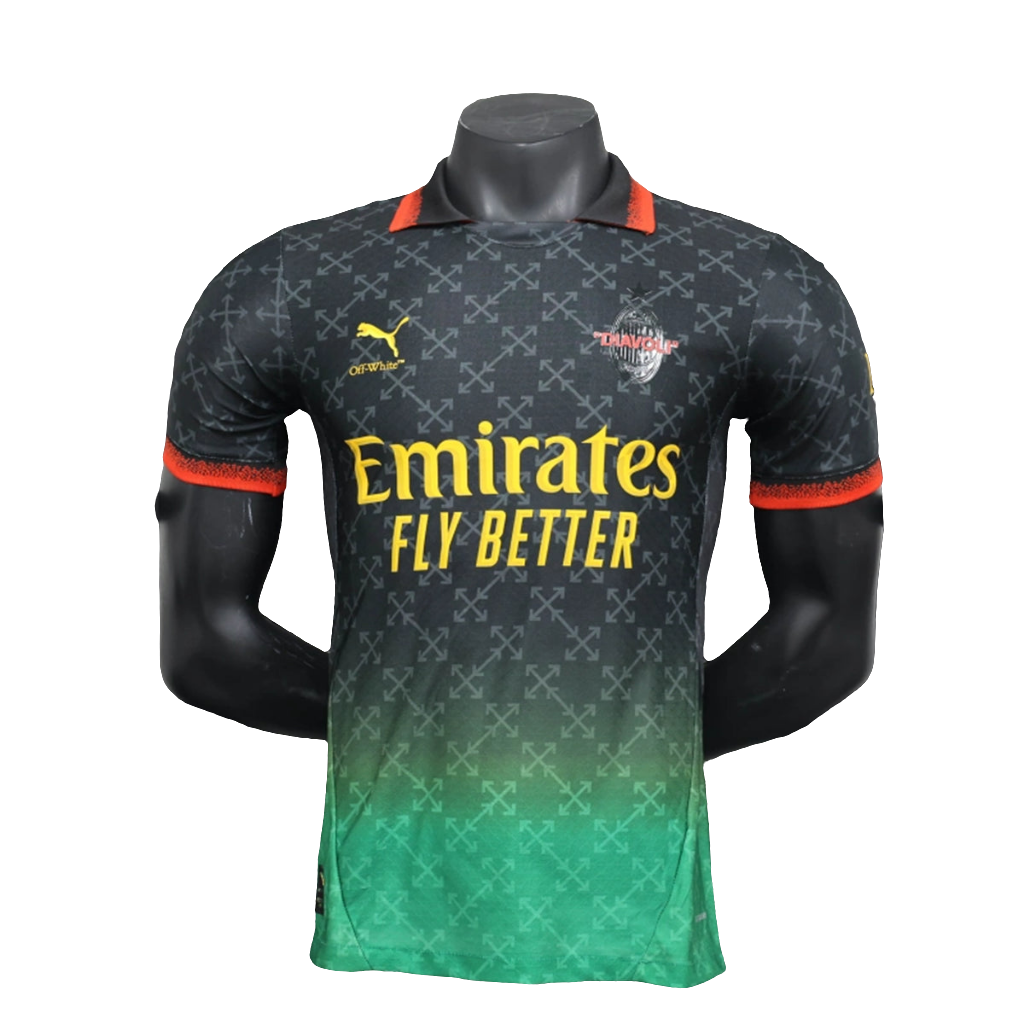 Camiseta Edición Conmemorativa AC Milan 25/26 - Negra - Versión Jugador