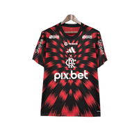 Camiseta Prepartido Flamengo 25/26 - Todos los Patrocinadores - Versión Fan