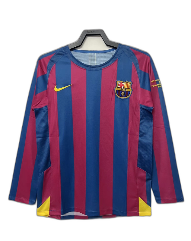 Barcelona 05/06 I Camiseta Local - Versión Retró Manga Larga
