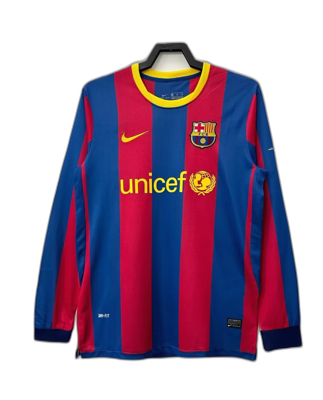 Barcelona 10/11 I Camiseta de casa - Versión retro de manga larga