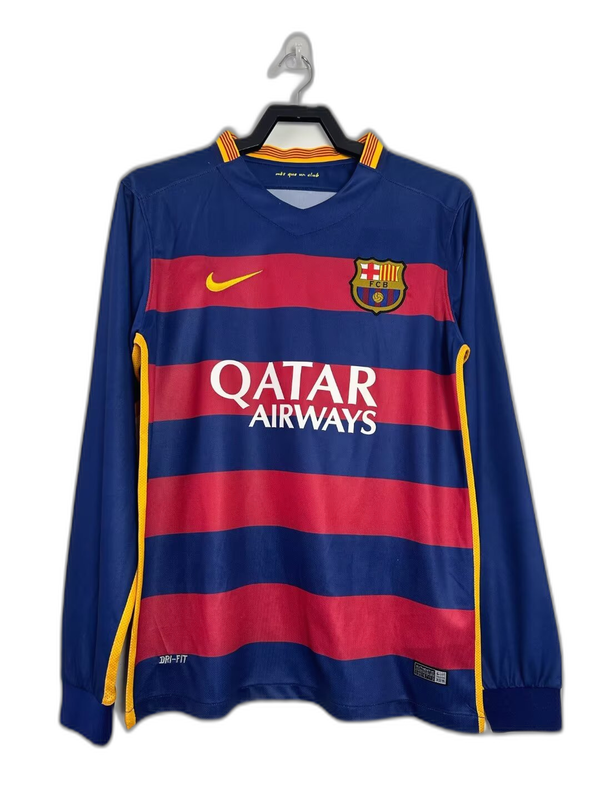 Barcelona 15/16 I Camiseta de Casa - Versión Retro Manga Larga