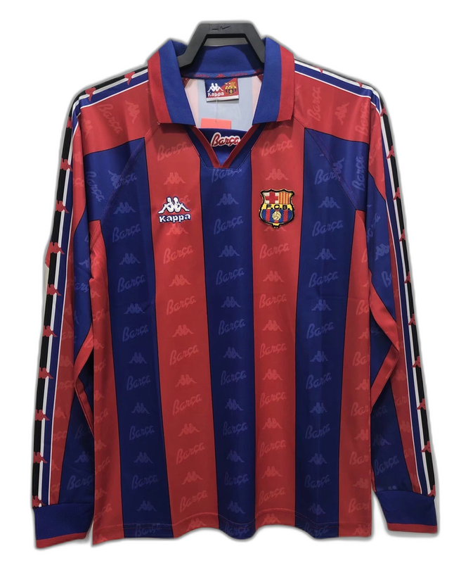 Barcelona 96/97 I Camiseta Local - Versión Retro Manga Larga