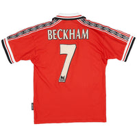 BECKHAM #7 Manchester United Maglia Retrò Home 1999/00