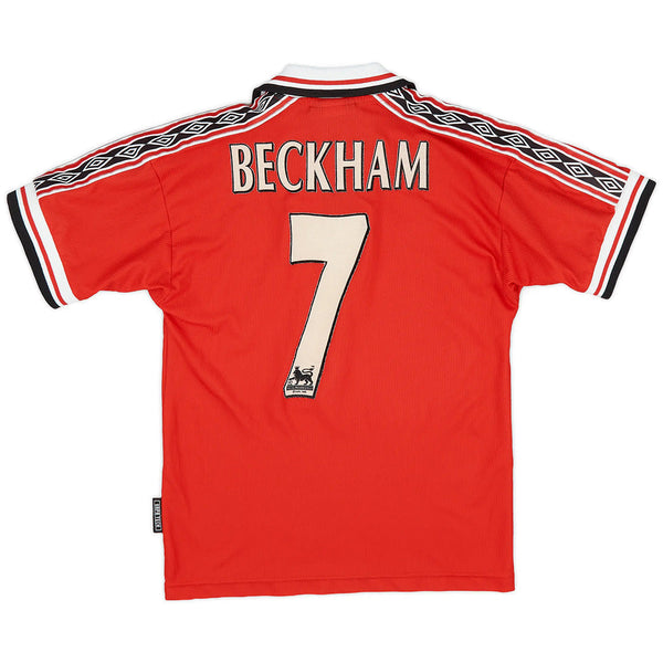 BECKHAM #7 Manchester United Maglia Retrò Home 1999/00