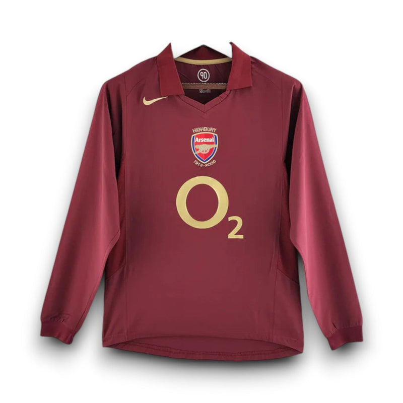 Camiseta retro del Arsenal local 2005/06 - Manga Larga