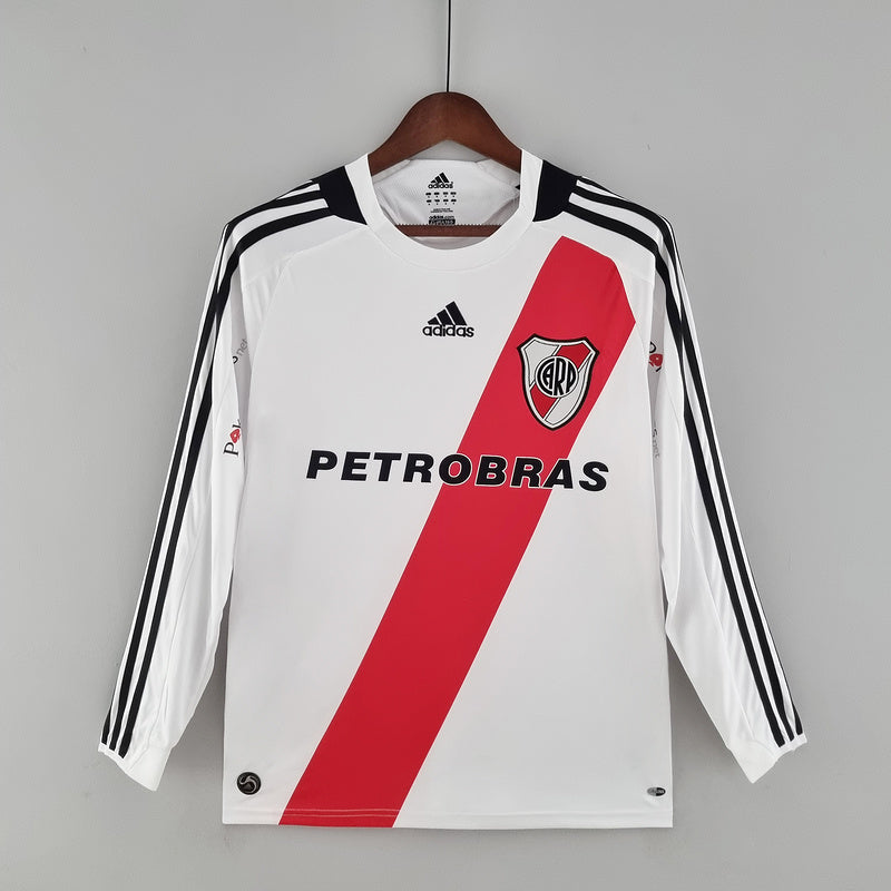 Camiseta Retro Local Manga Larga River Plate 09/10