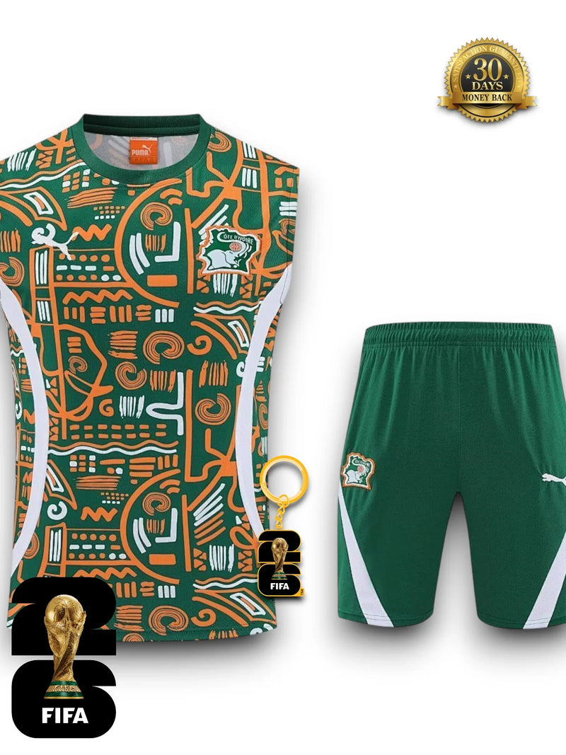 Kit de entrenamiento de la Copa Mundial 2026 de Costa de Marfil - Sin mangas