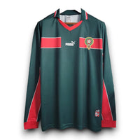 Marruecos 1998 Camiseta Retro de Visitante Verde - Manga Larga