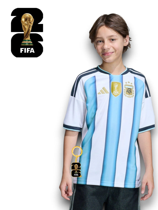 Camiseta Kit Niños Argentina Mundial 2026
