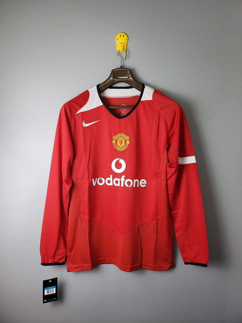 Camiseta retro Manchester United local 2005 - Manga Larga