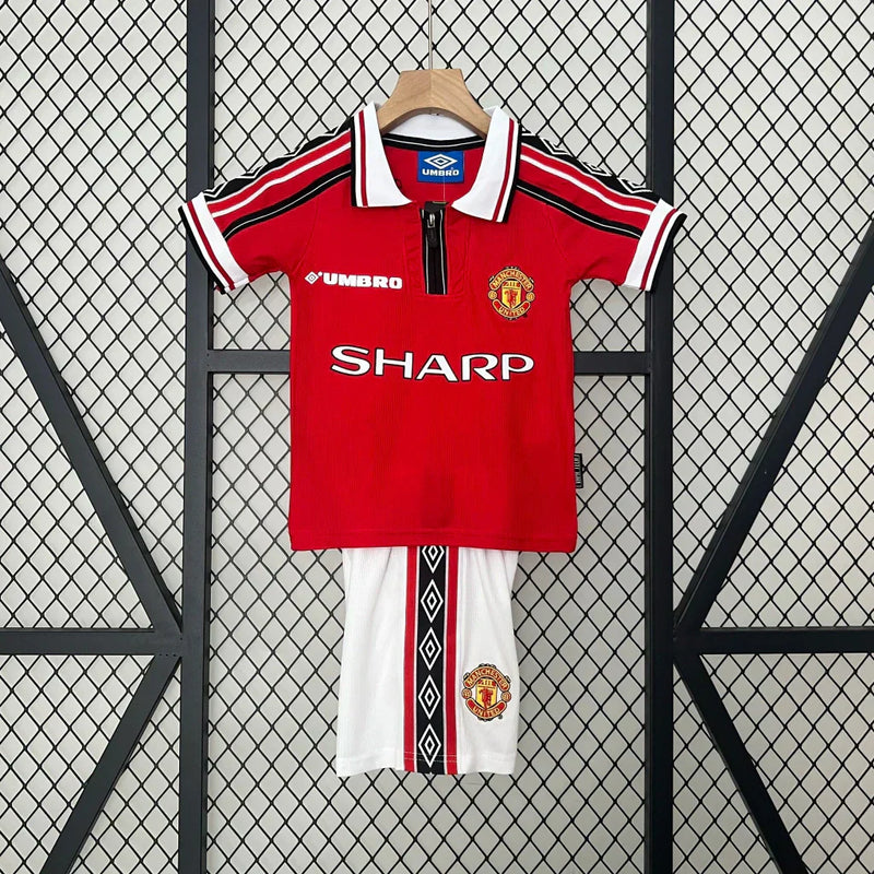 Equipación de casa para niños del Manchester United 1999/2000 - Retro