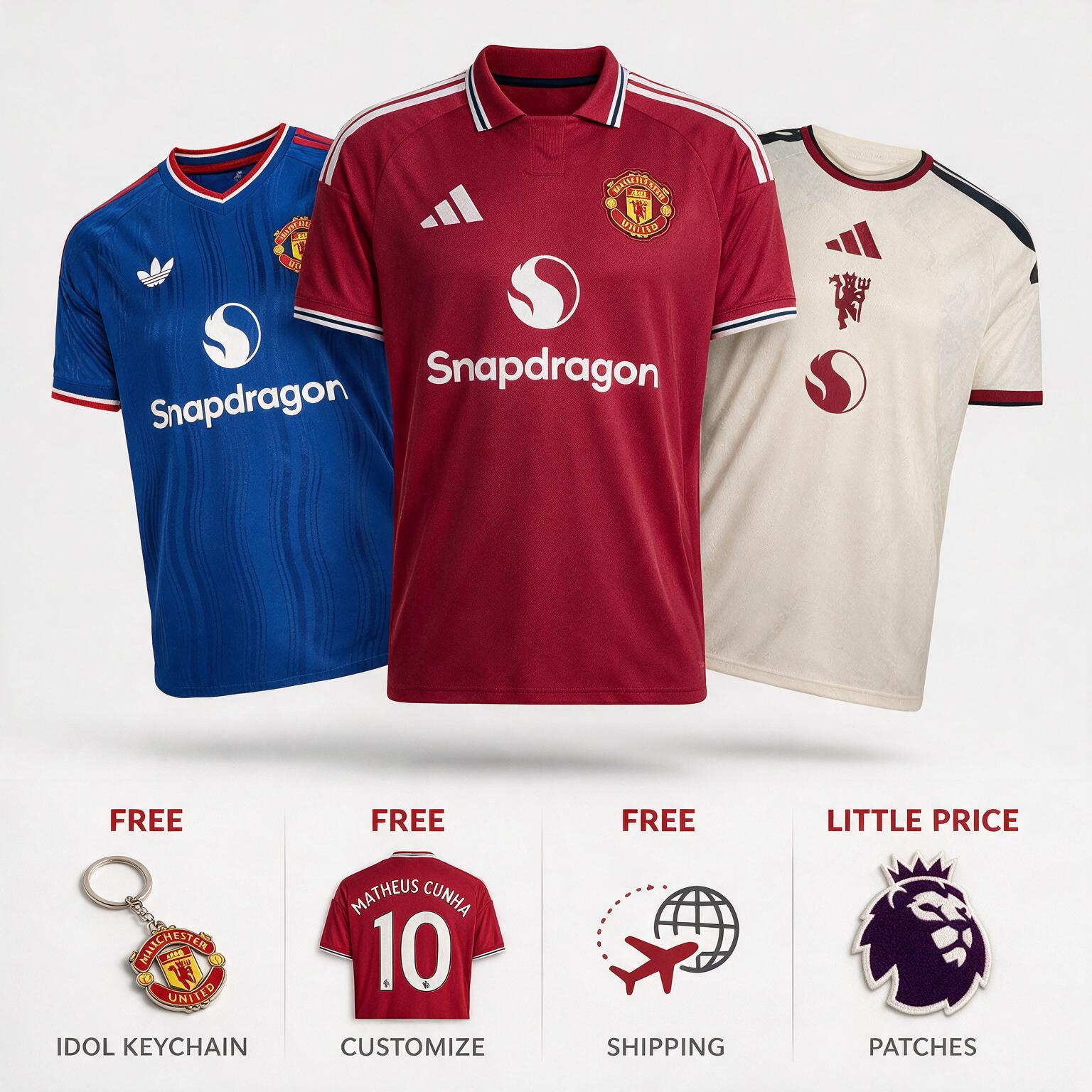 Combo Manchester United 26/27 - Home, Away and Third