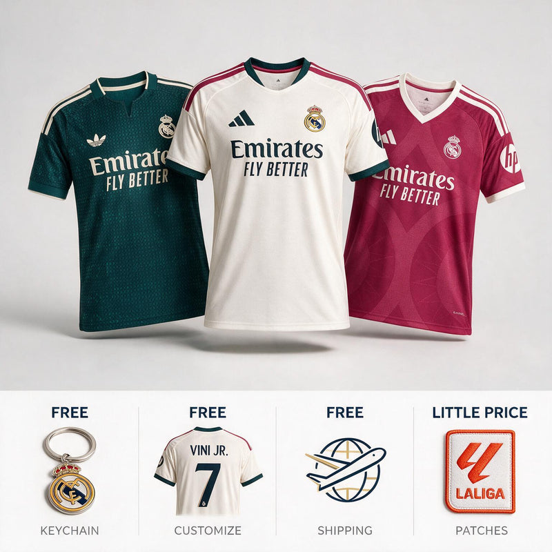 Combo Real Madrid 26/27 - Local, Visitante y Tercera