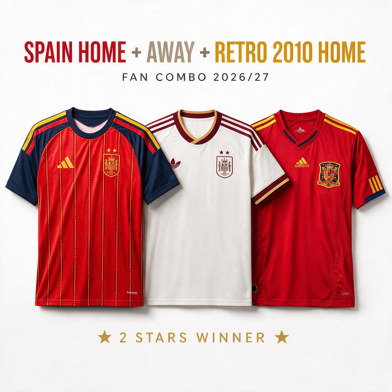 Combo Spain 2026 - Home, Away and Retro Away 2010