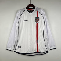 Camiseta retro de local de Inglaterra 2002 - Manga Larga
