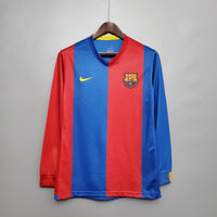 Camiseta retro de local del Barcelona 2006/2007 - Manga Larga
