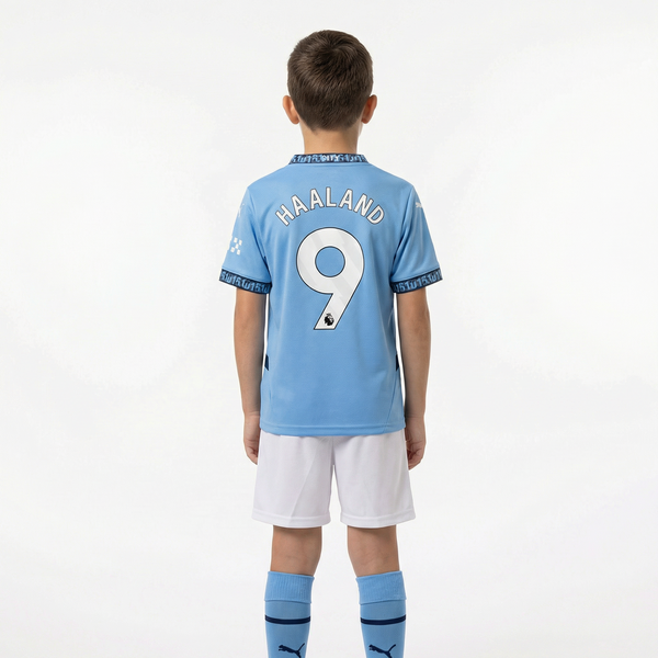 Kids Manchester City- Haaland 9- Home Kit 2025/26
