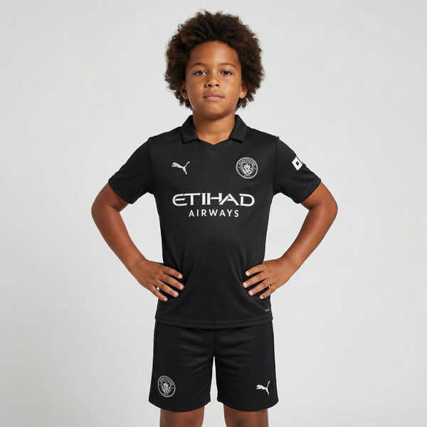 Kids Manchester City Away Kit 2025/26