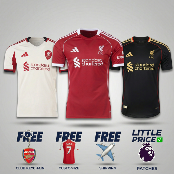 Combo Liverpool - Local, Visitante y Tercera 25/26