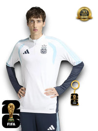 Conjunto de entrenamiento Argentina Mundial 2026 Half-Zip Blanco