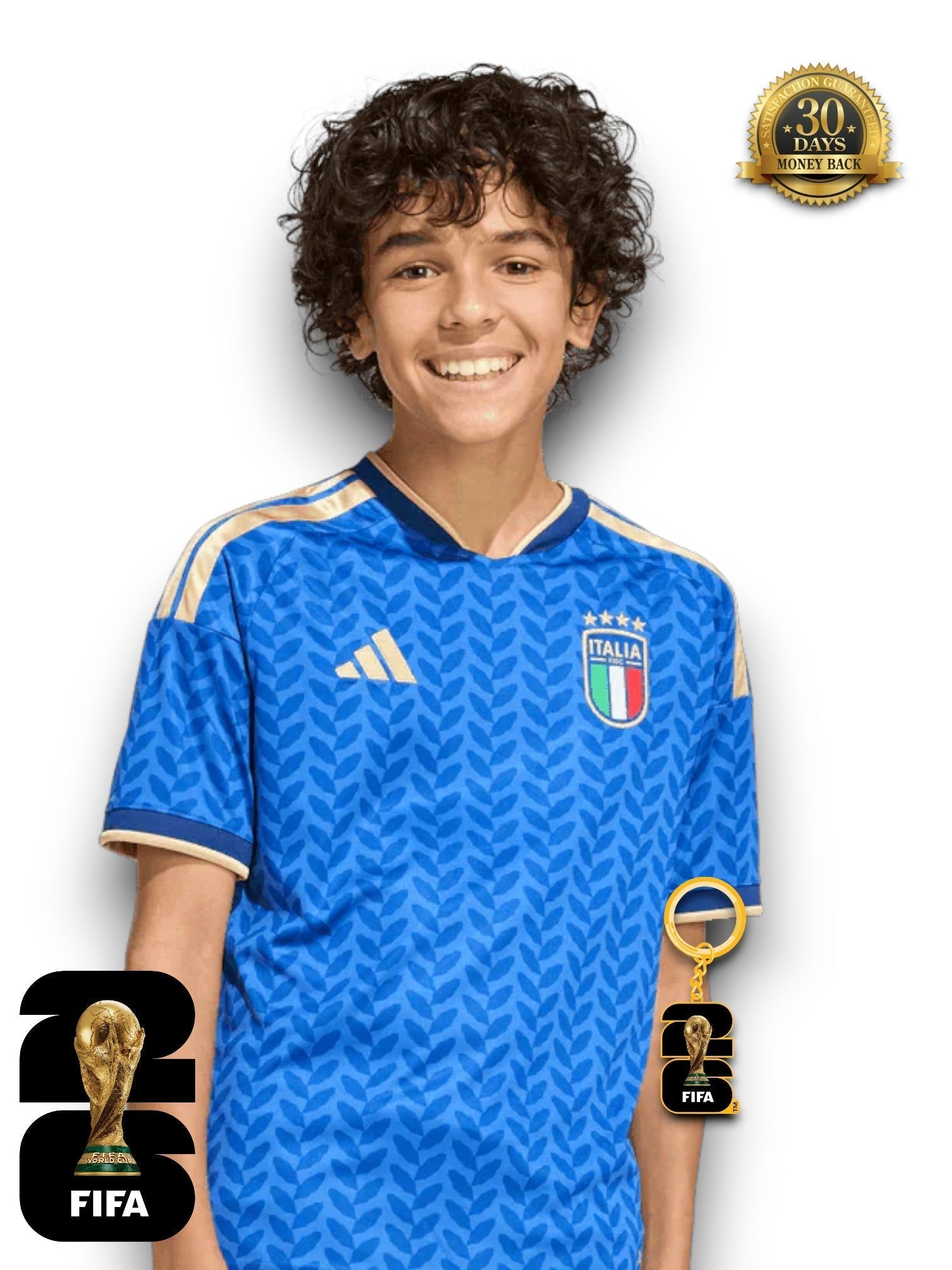 Kit Niños Italia Mundial 2026 Camiseta