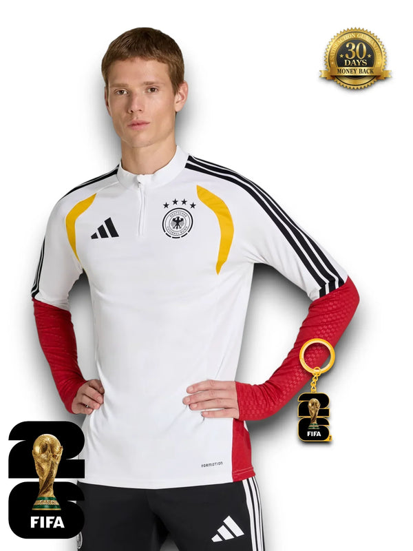 Conjunto de Entrenamiento Alemania Copa del Mundo 2026 Half-Zip Blanco