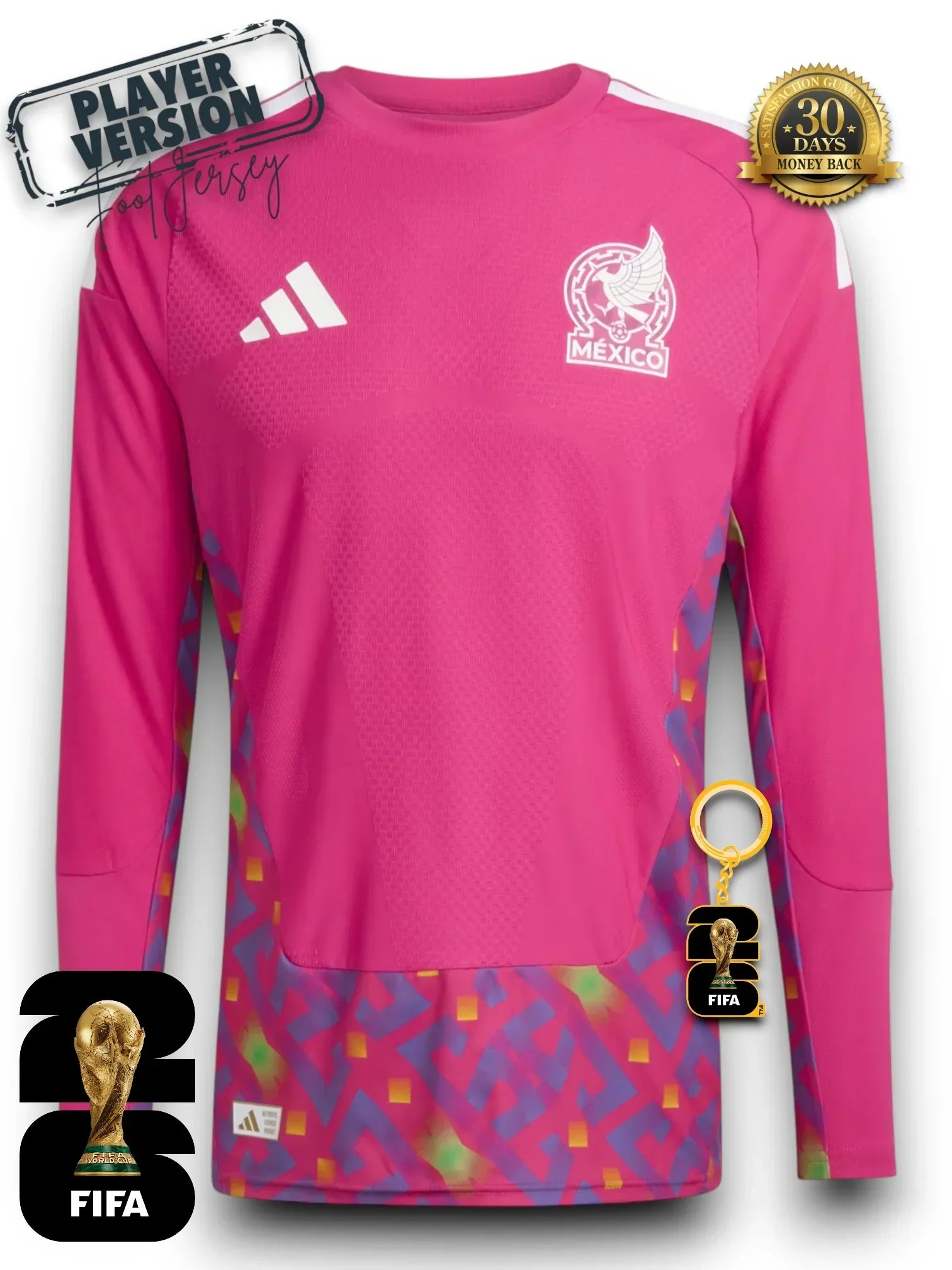 Mexico World Cup 2026 Jersey Player Goalkeeper Jersey - Long Sleeve
