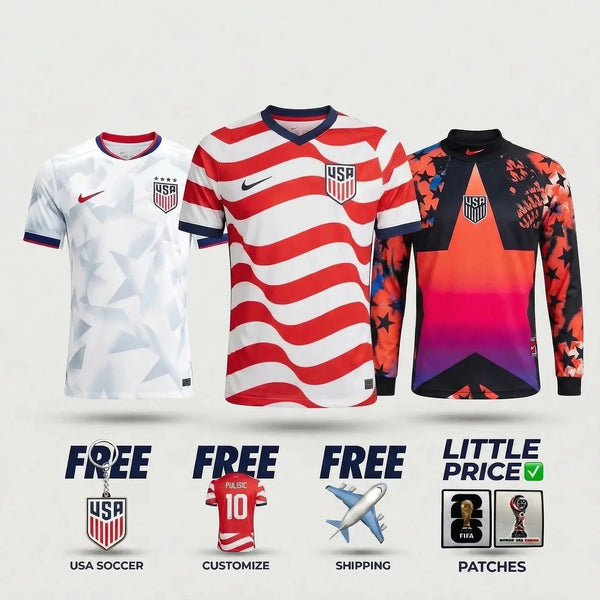 COMBO ESTADOS UNIDOS EE. UU. - MUNDIAL DE CASA 26 + EE. UU. USWNT 2025 + PORTERO HOLLYWOOD