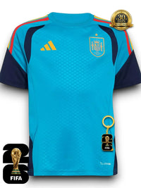 Camiseta azul de entrenamiento del Mundial de España 2026