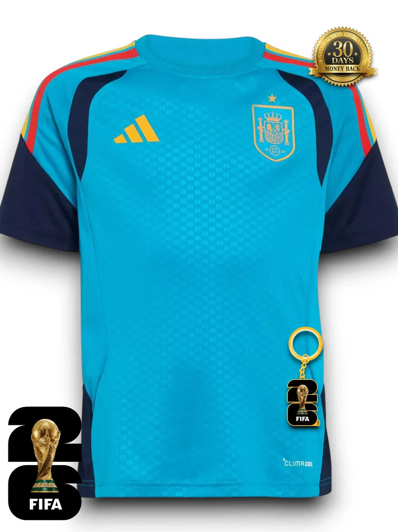 Camiseta azul de entrenamiento del Mundial de España 2026