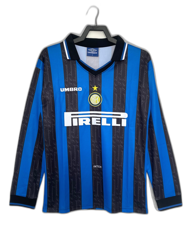 Inter de Milán 97/98 I Camiseta de local - Versión retro de manga larga