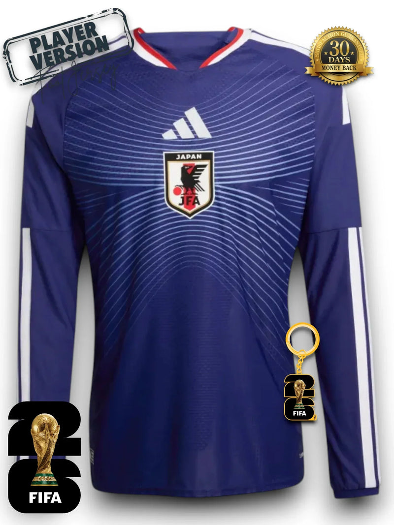 Maglia Giappone Mondiali 2026 Versione Giocatore - Manica Lunga