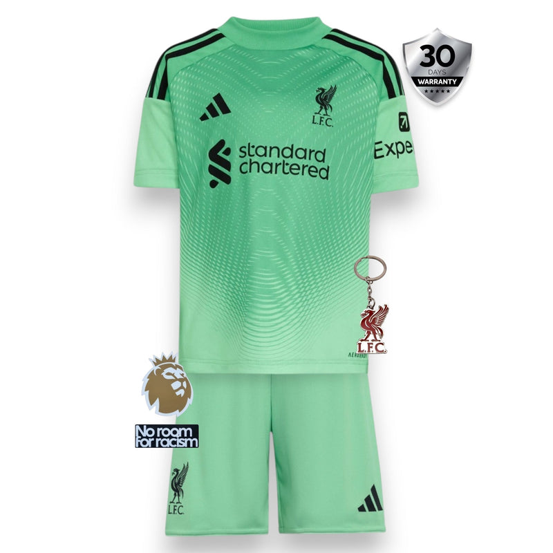 Kit de portero del Liverpool para niños 2025/26